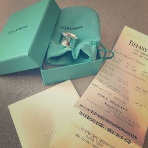 Authentic Tiffany & Co. wide band ring Size 9